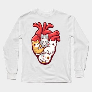 Cat Lover Anatomy Long Sleeve T-Shirt